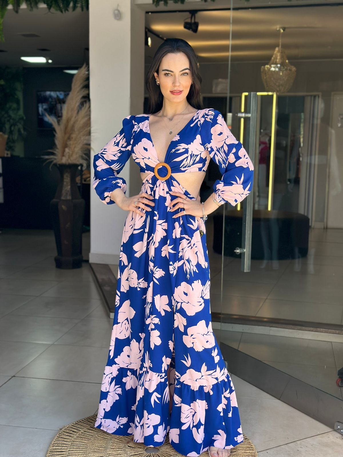 Vestido Azul villa Goias